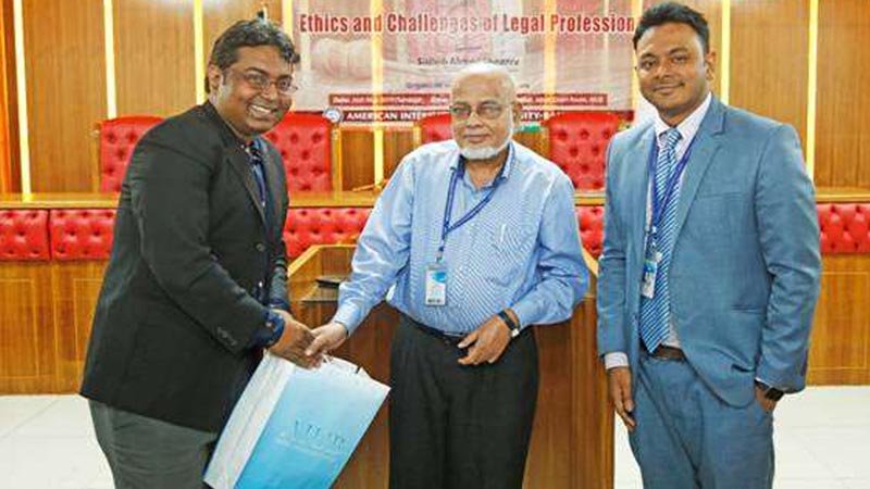 AIUB holds lecture on ‘Ethics and Challenges of Legal Profession’