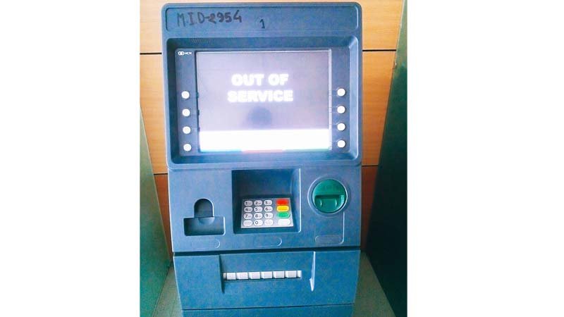ATM booth inoperative   for days together