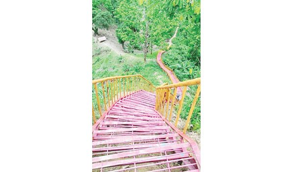 Steel stair of Khagrachhari attracting tourists