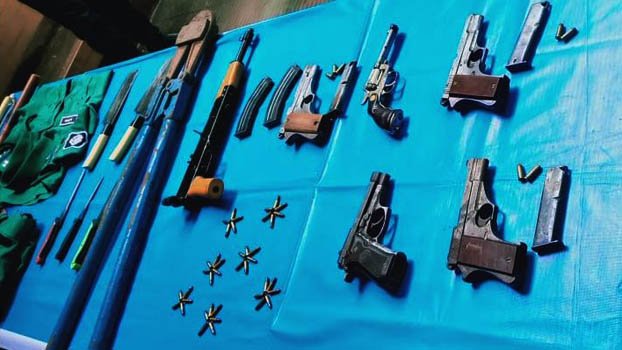 10 arrested with huge firearms in capital