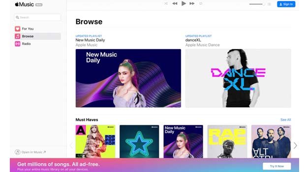 Apple Music website launched