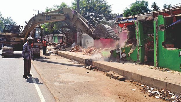  R&H evicts 350 illegal structures from Bogura roadside