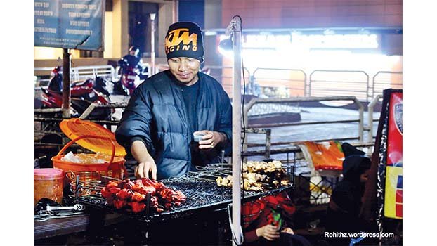 Eating outside in Shillong