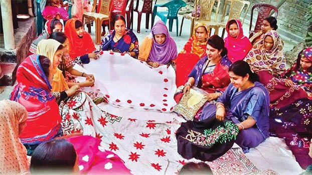  Distressed women stitch their own fates with needles thread   