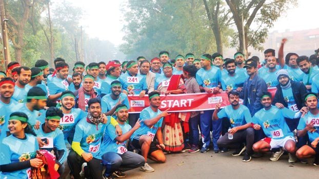 Half Marathon on birth centenary of Bangabandhu arranged at JU