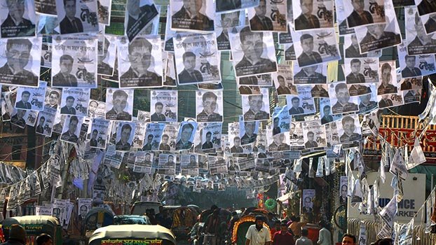 Dhaka turns a city of posters 