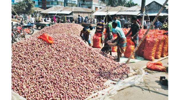 Sharp fall of onion price in Jhenidah