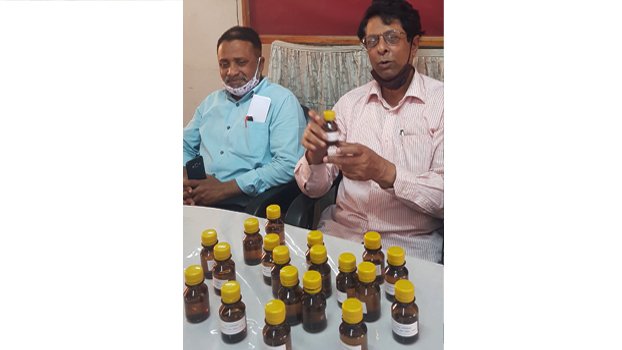 Magura Zila Parishad makes hand sanitiser