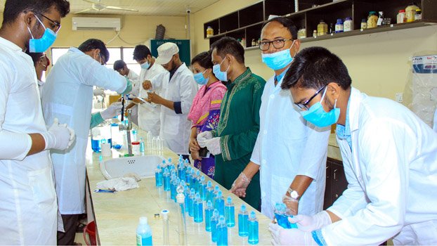 KU prepares hand sanitisers 