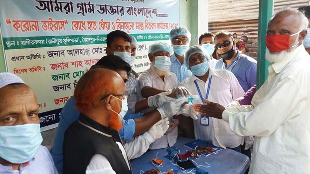 Village doctors distribute masks, soaps in Dinajpur