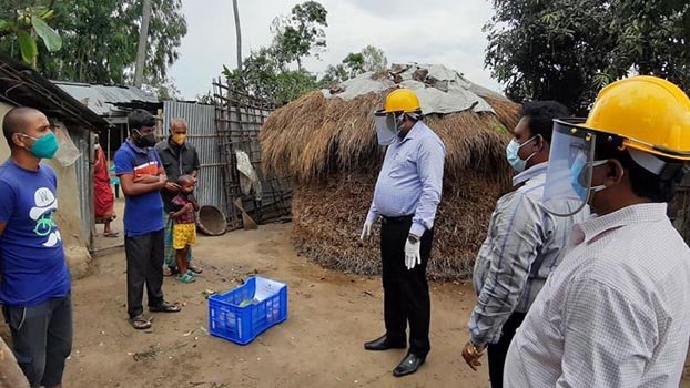 District admin   provides nutritious food to corona patients