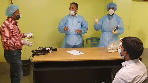 Ctg Press Club   collecting corona   test samples