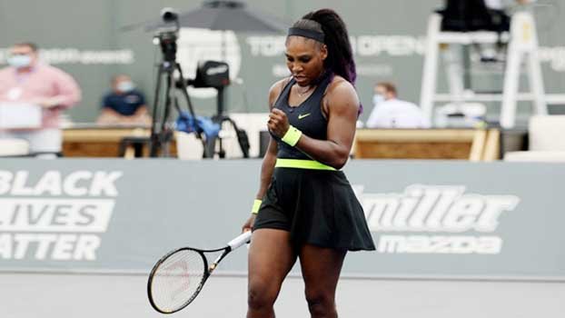 Serena wins on return