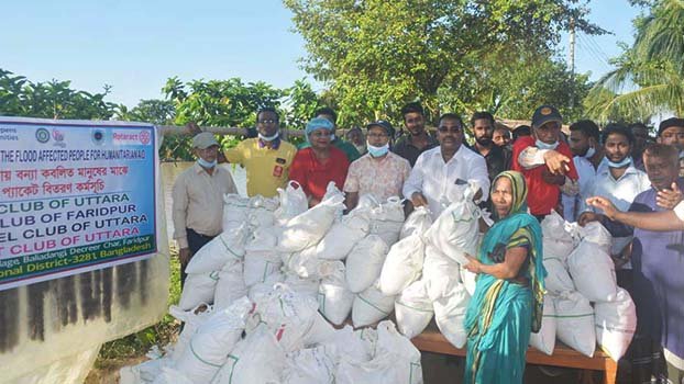 Food distributed among flood-hit families