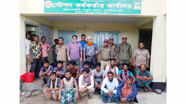 13 fishermen held  for breaching  sanctuary area