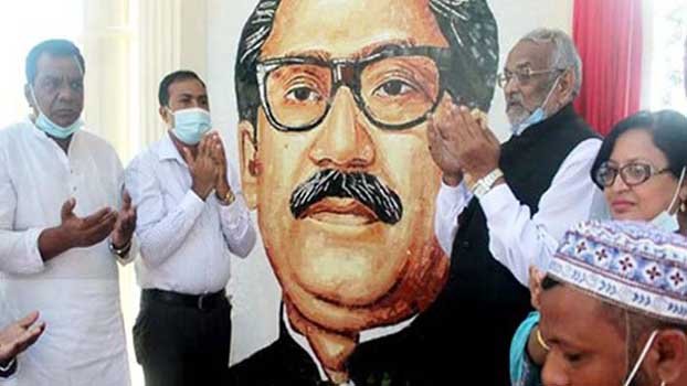 Bangabandhu’s mural unveiled at Ishwardi marking Mujib Barsho