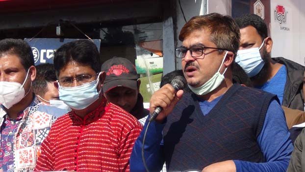 Opposition to Bangabandhu’s sculpture protested