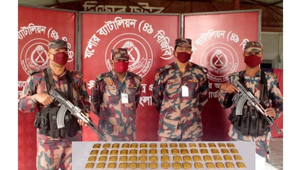 60 gold bars seized from Shahajatpur border