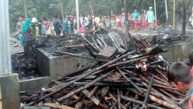 Three goats, a house burned to ashes in Santhia 