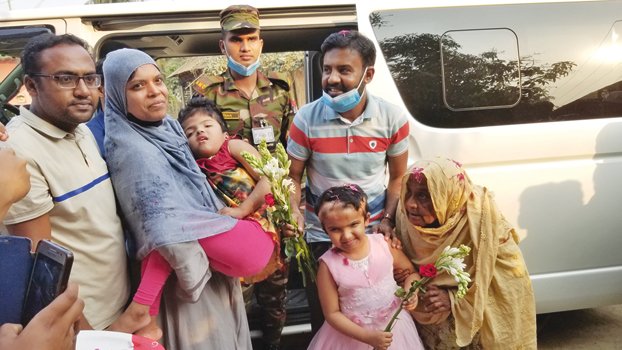 Rabeya, Rukaya return home safely after facing all odds