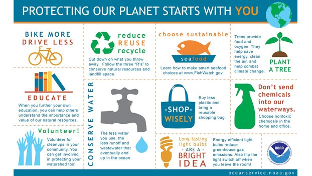 Take steps to protect our planet