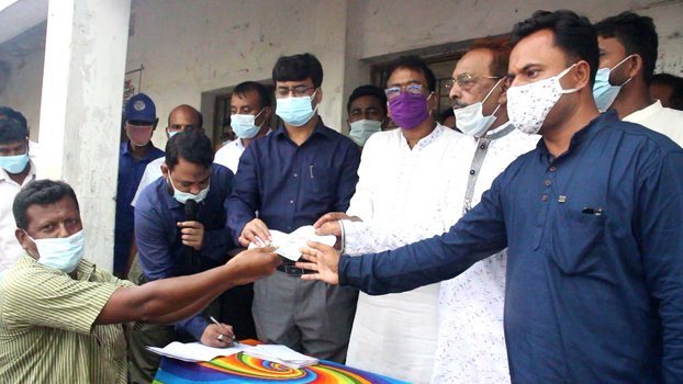 MP distributes relief among storm-affected families