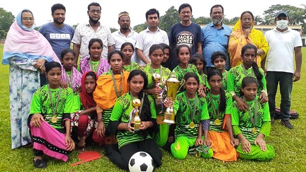 Bangamata Gold Cup Football tournament held in Jibannagar