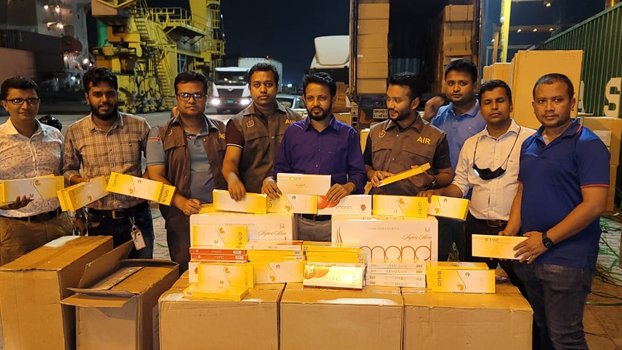 Foreign cigarettes seized at Chattogram Port