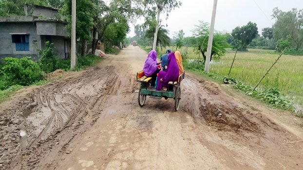 Locals suffer for dilapidated condition of Abadpukur-Adamdighi road