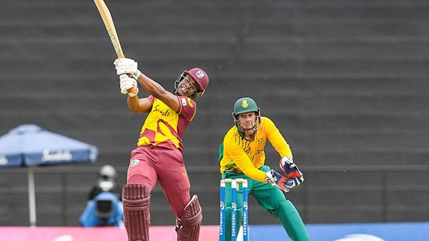 Lewis blasts West Indies to eight-wicket win over SA