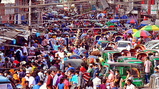 Eid shoppers crowd as lockdown eases