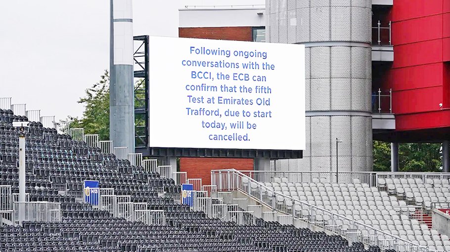 Fifth Test cancelled as India unable to field team
