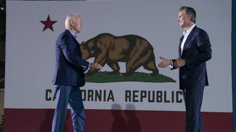Biden makes push for California’s Newsom as recall nears end