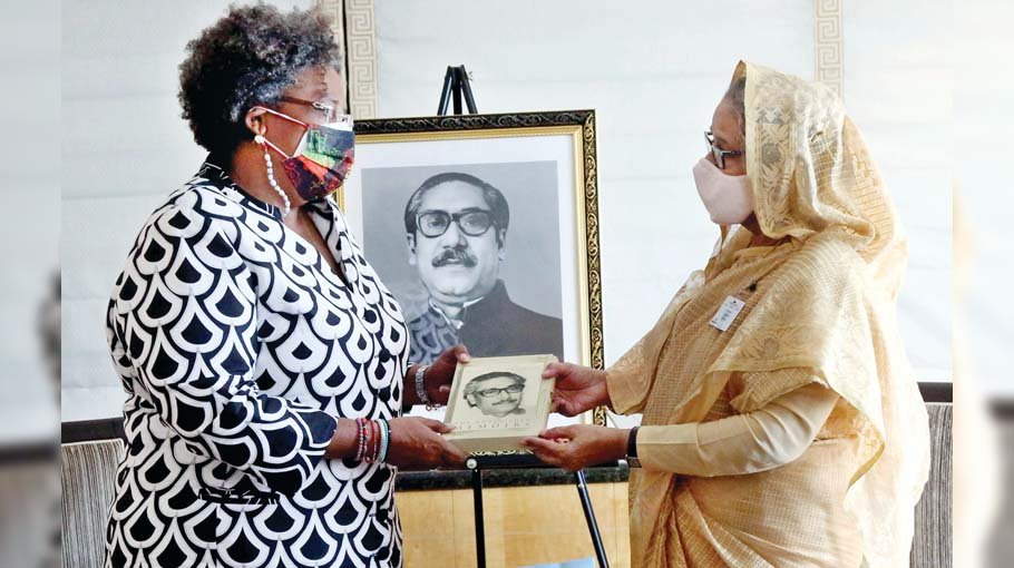 Barbados PM pays courtesy call on Sheikh Hasina