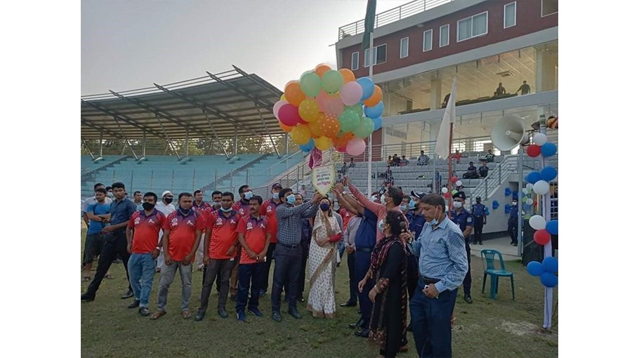 Friendly football, volleyball matches held in Jamalpur