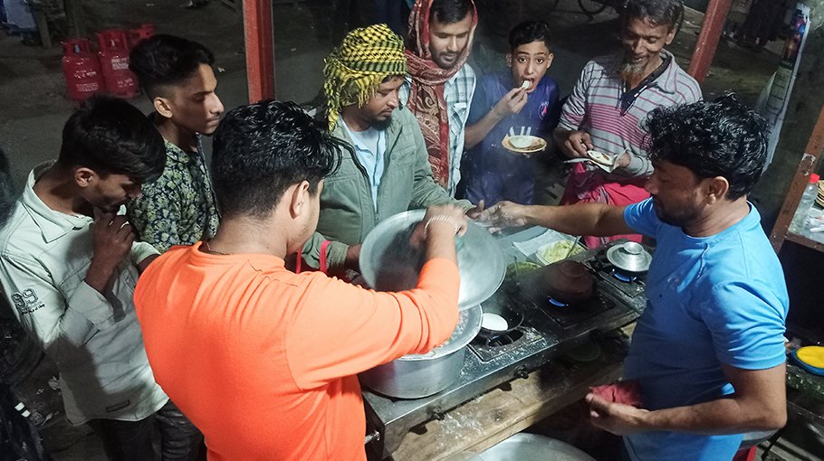 Winter Pitha market bustling in Barisal