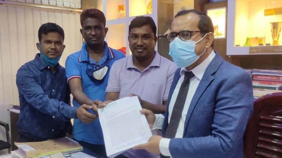 Memorandum to DC for protection of Bakkhali River