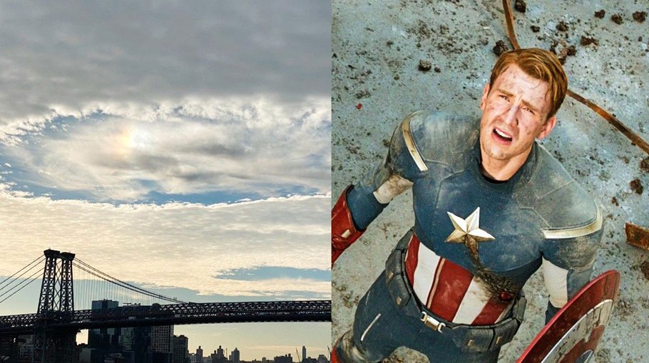 The real NYC sky looked oddly like ‘The Avengers’