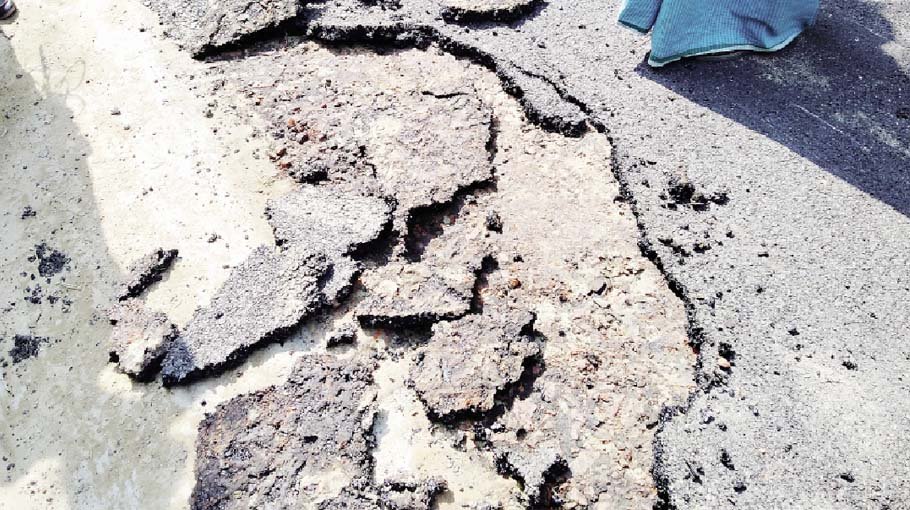 Massive irregularities in  road building in Mirsarai 