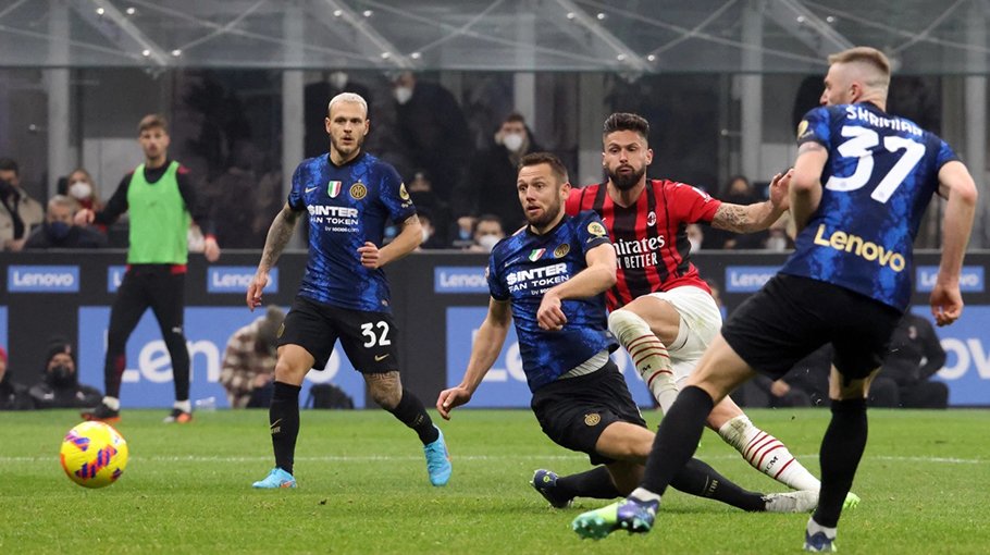 Giroud’s brace seals Milan derby
