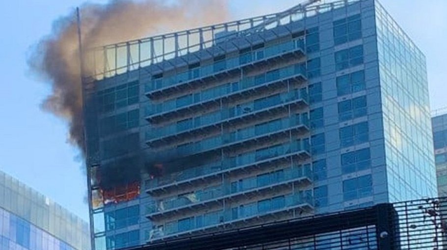 Firefighters battle blaze in London tower block