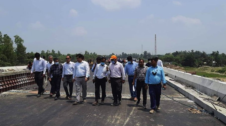 Sirajganj-Nalka bridge partially opens to traffic ahead of Eid