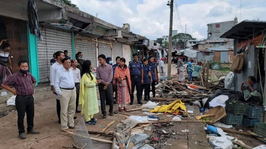 24 shops illegal evicted in Satkania