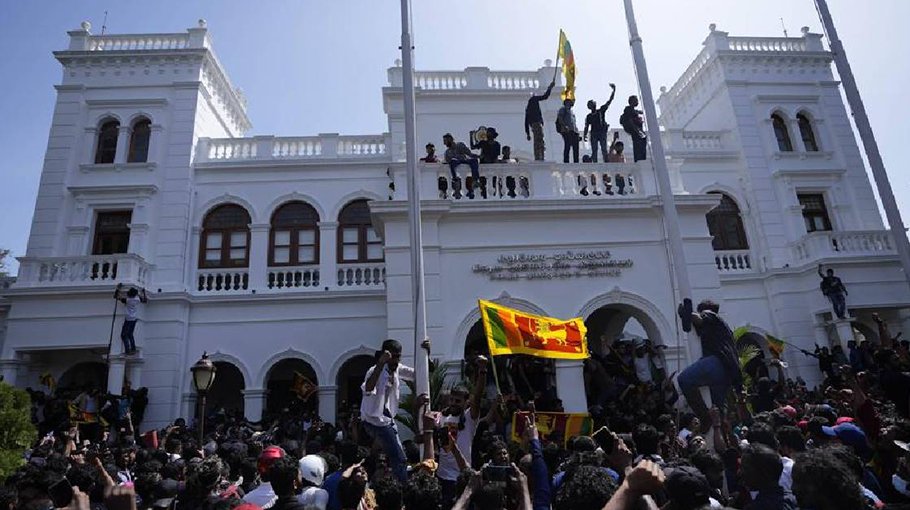 Sri Lanka president flees and ire turns to PM