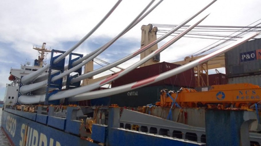Wind power project equipment arrives at Chattogram Port