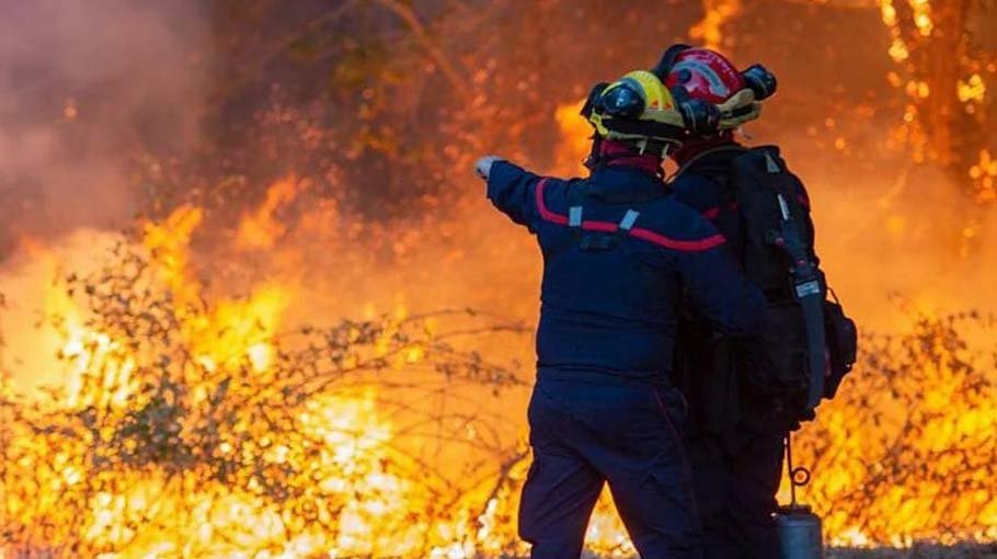 Wildfires rage across wine-growing south-western France,  arson suspected