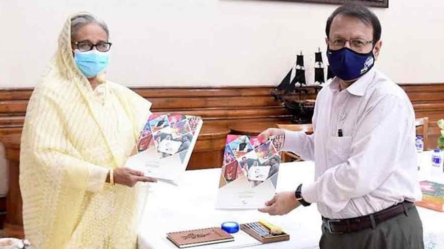 PM receives report on Bangabandhu’s birth centenary celebration