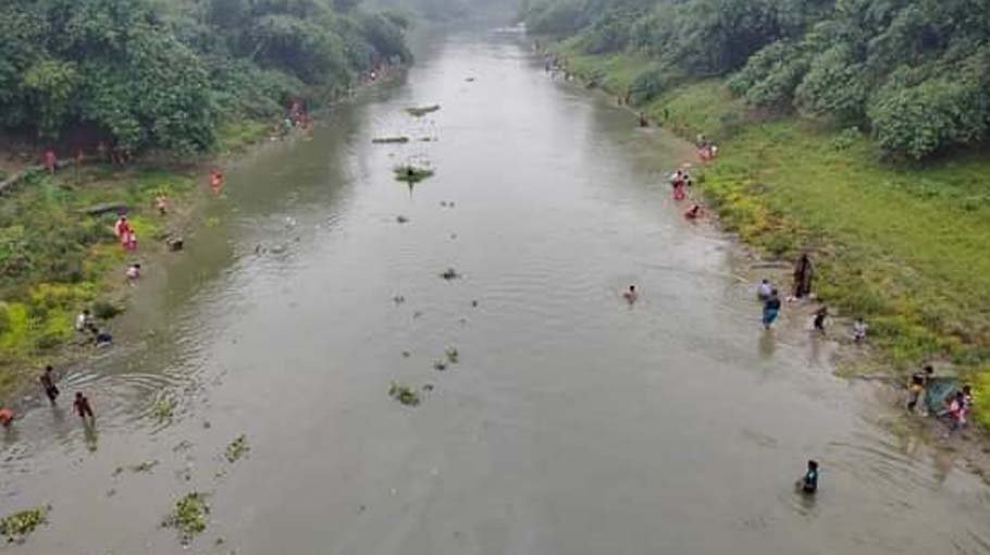 Fishes in large number dying in Mathabhanga river of Chuadanga