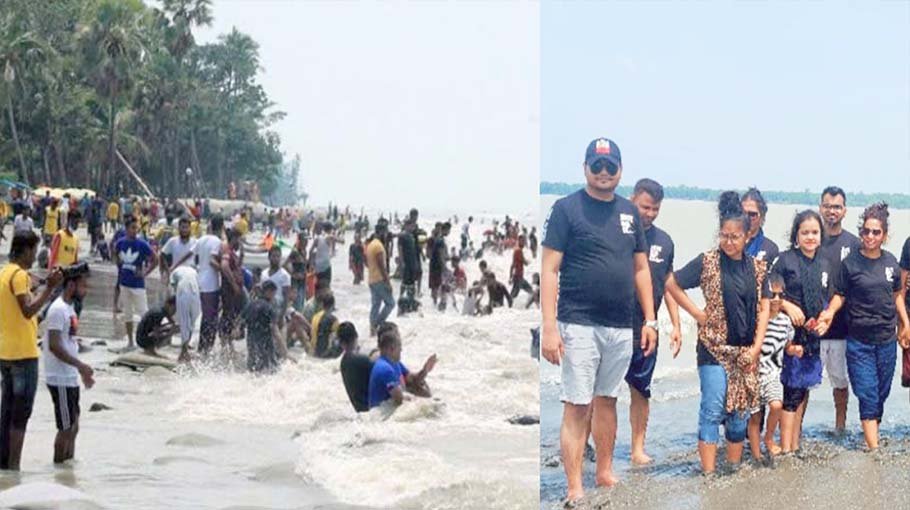 Kuakata beach abuzz  with rush of tourists