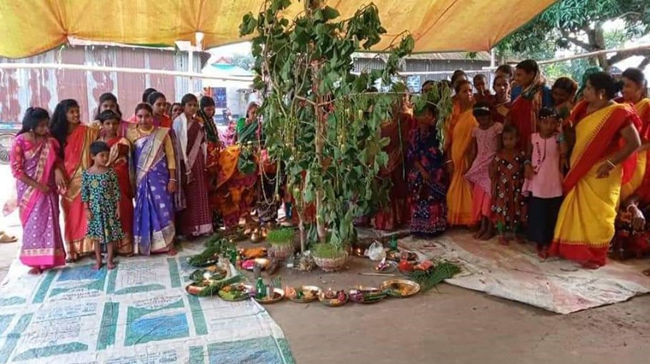 Karam festival celebrated  in Raiganj of Sirajganj